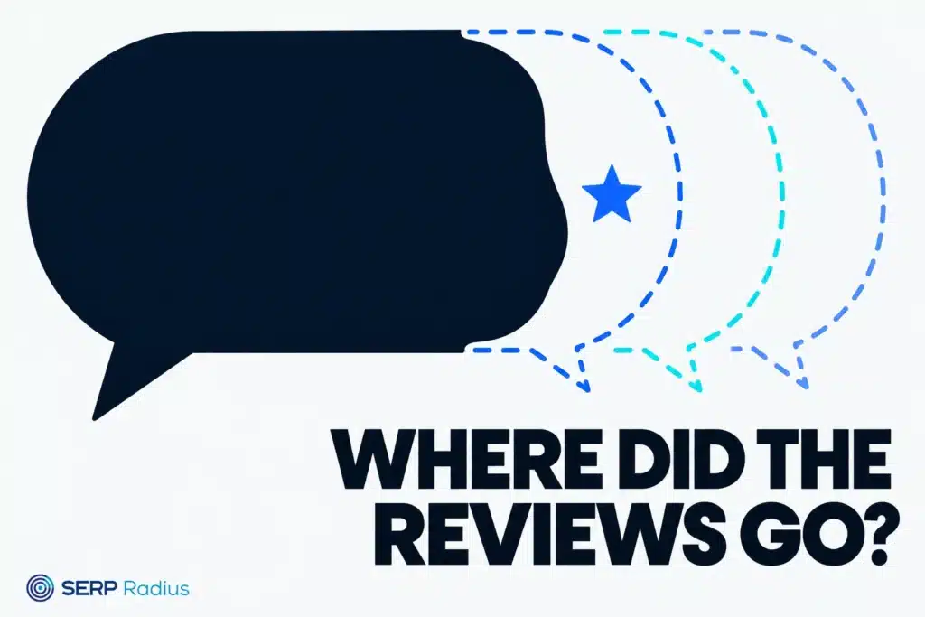 Fading review bubbles illustrating missing Google reviews.